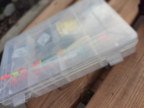 Fishing tackle box with some - fishing,