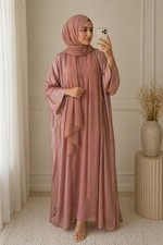 Pink shimmery Abaya