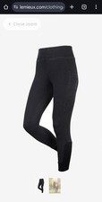 Le Mieux Pull On Denim Breeches, Black. Full seat. Size XS UK6 New Without Tags.