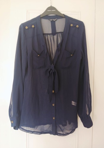 Navy gold chiffon - &,