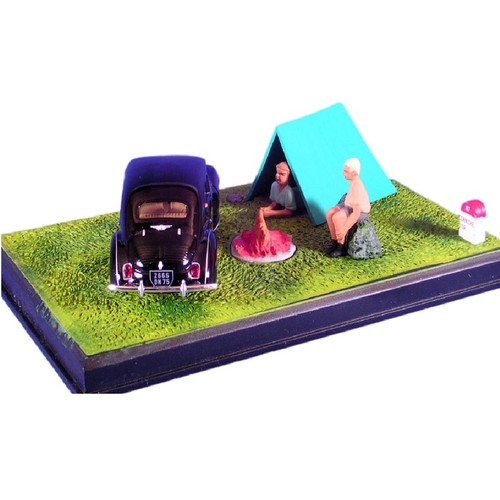 Renault 4cv camping route - camping,