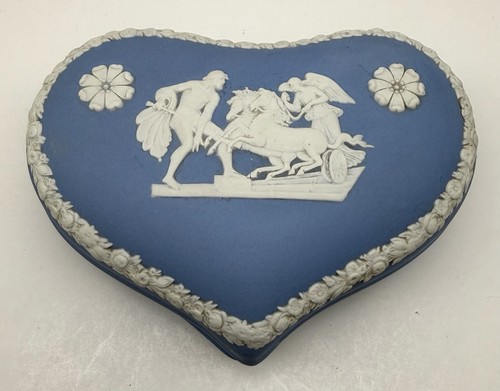 Wedgwood blue jasperware heart - wedgwood,