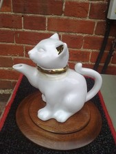 White china cat teapot.