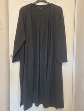 Asda George Size 24 Warm Black Long Open Over Cardigan