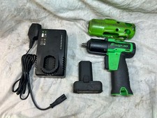 Snap On 3/8 Impact Gun 14.4V + Charger +  Battery + Boot Green 