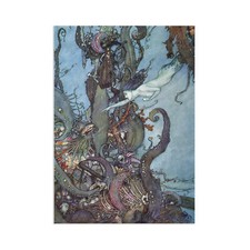 Mermaid Vintage Art Print Wall