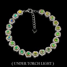Sterling Bracelet Opal Genuine