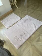 bathroom pink floral rug 2 piece set