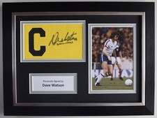 Dave Watson Signed Framed Captains Armband A4 photo display Sunderland England