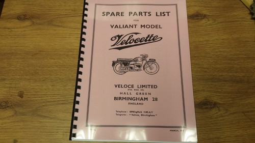 Velocette valiant models - velocette,