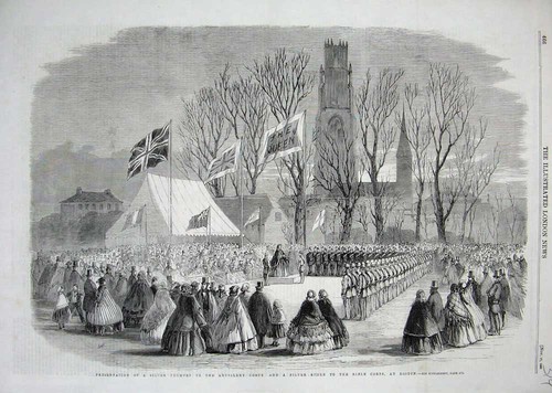 Old antique print 1860 silver - old,