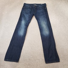 Diesel Mens Jeans 33x32 Blue Safado 0R0S3 Regular Slim Straight Denim W33 L32