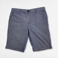 Red Herring - Striped Shorts - Size W34 - Grey & Navy Stripes