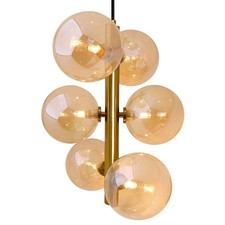 6 Cluster Amber Glass Globe