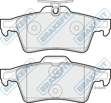 Apec rear brake pad set - rear, for