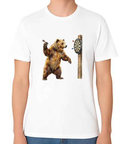 Bear playing darts shirt - bear, t-shirt