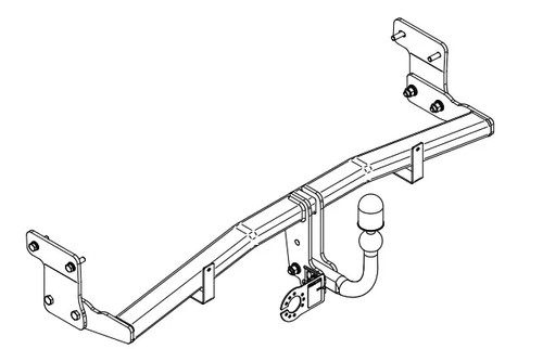 Swan neck tow bar - bar, for