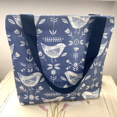 Handmade oilcloth tote bag - handmade,