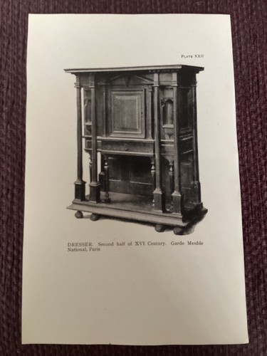 Antique 1913 print dresser - print,,