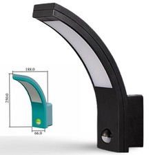 Garden Wall Light   Curved 10W