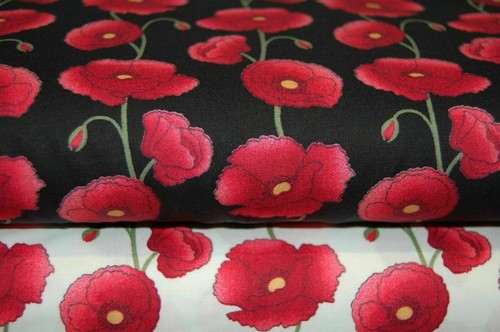 Rose hubble poppies - &,