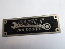 Nameplate sign kitcar DIY