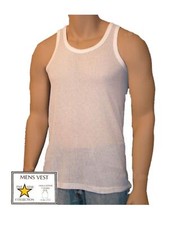 Mens Mesh Vests 100% Cotton