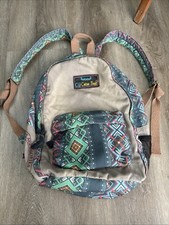 Retro Cargo Cotton Multicolour Backpack Zip Pockets Boho Handmade