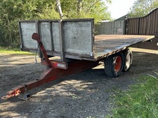Tractor 8 Tonne , Twin Axle , Tipper Trailer , Flatbed  16ft X 8ft