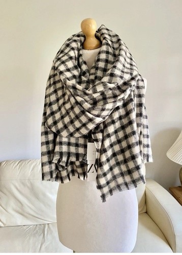 Zara black ecru check - zara,