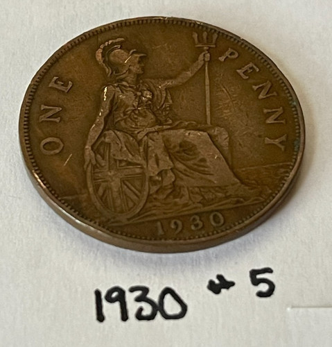 1930 king george one penny - 1930, v