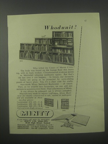 1954 minty sectional bookcases - minty,