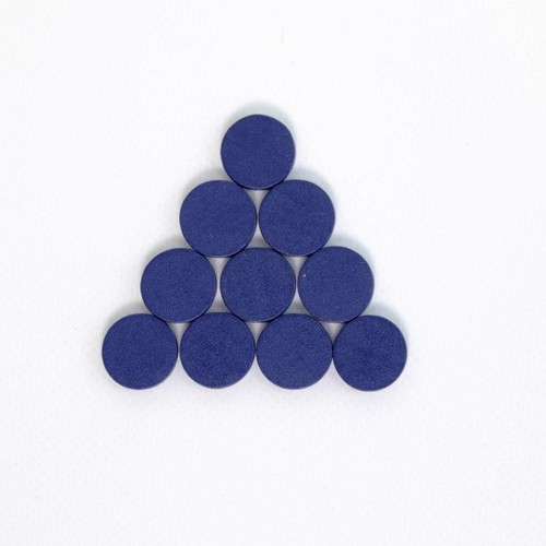 Wooden discs 15mm navy - navy, blue