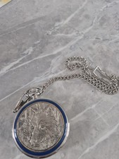 Franklin Mint Howling Wolf Pocket Watch with Chain
