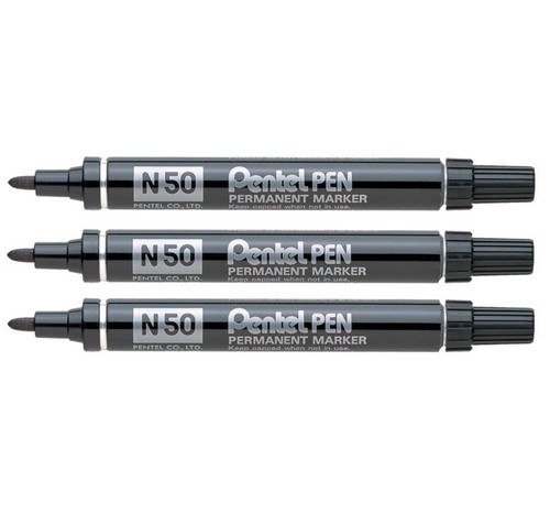 Pentel n50 black permanent - n50,