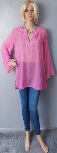 Womens pink kimono - kimono, through