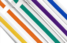 TKD Judo Kickboxing Striped Belts – Martial Arts Rank Belt 240cm