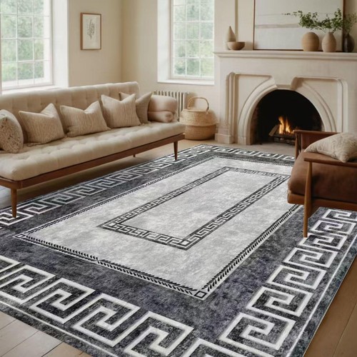 Elegant greek key pattern rug - elegant,