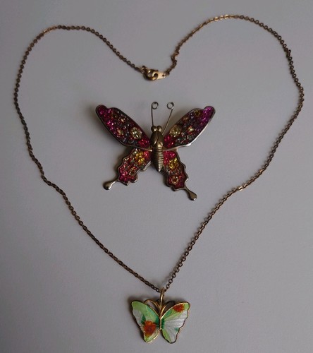Vintage butterfly brooch - , and