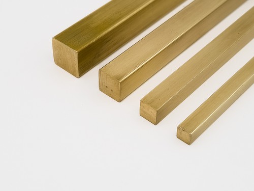 Brass rod ms58 square profile - brass,