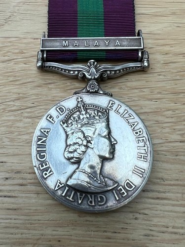 Service medal with malaya - service,