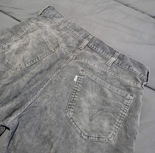 LEVI'S 527 Low Mens Corduroy Trousers Grey Regular Bootcut W38 L32