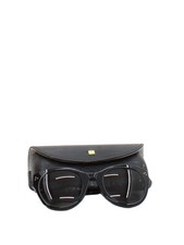 Linda Farrow Women's Sunglasses Black Animal Print Round