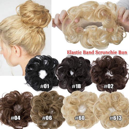100 real human hair messy - human, bun
