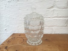 Ice Bucket 1960's Beautiful Glass LIdded Pineapple shape retro collectable