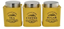 3pc Canister Set Tea Coffee
