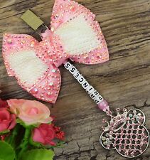 Personalised stunning pram charm in baby pink baby girls boys