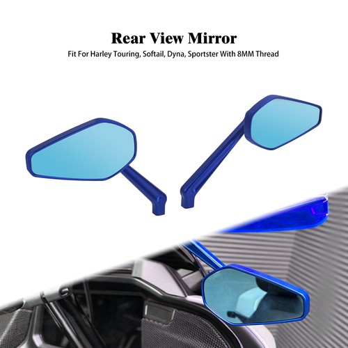 Blue 8mm rear view - blue,