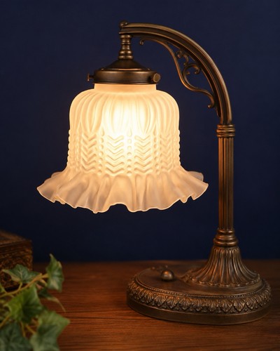 Art deco frosted glass ruffled - deco,