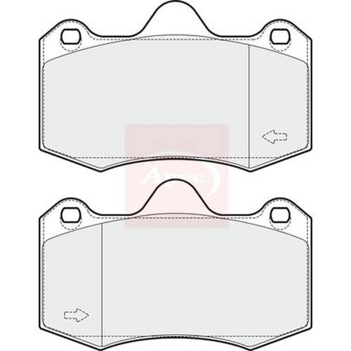 Apec front brake pad set - set, fits